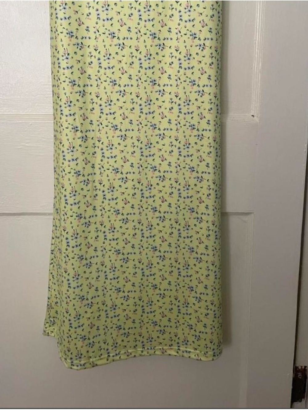 Reformation Pale Yellow Floral Backless Cowl Slip Dress - Picture 4 of 6